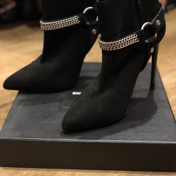 Saint Laurent Rare Chain Bootie Stiletto NEW 💯 - Picture 4 of 8